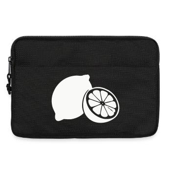 Zitrus-Silhouette Zitronen - Laptoptasche 13" - Schwarz - Vorne