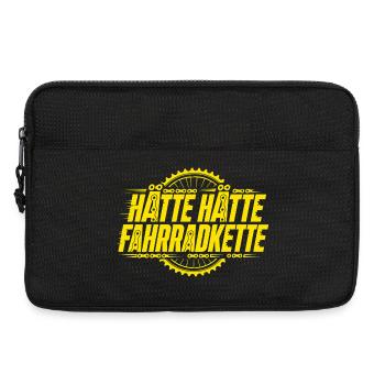 Hätte Hätte Fahrradkette - Lustiges Fahrrad Shirt - Laptoptasche 13" - Schwarz - Vorne