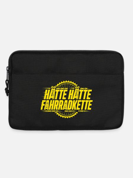 Hätte Hätte Fahrradkette - Lustiges Fahrrad Shirt - Laptoptasche 13" - Schwarz