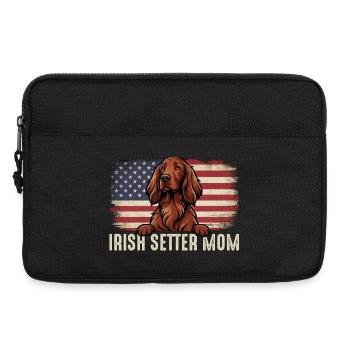 Maman setter irlandais - Propriétaire de chien setter rouge chien oiseau - Sacoche pour ordinateur portable 13 pouces - noir - Devant