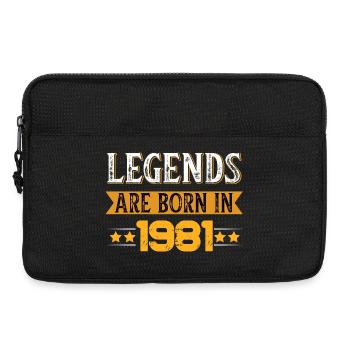 Anniversaire : né en 1981 - Sacoche pour ordinateur portable 13 pouces - noir - Devant