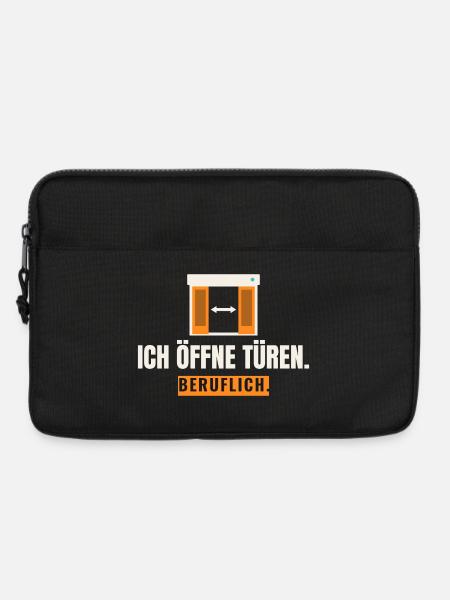 Ich öffne Türen. Beruflich. Türtechniker Spruch - Laptoptasche 13" - Schwarz