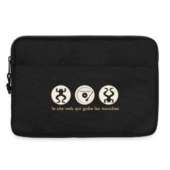 Grenouille DJ Cercle Badge - Sacoche pour ordinateur portable 13 pouces - noir - Devant