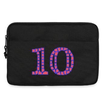 10. 10 JAHRE. 10-JÄHRIGES JUBILÄUM. 10-JÄHRIGES JUBILÄUM. - Laptoptasche 13" - Schwarz - Vorne