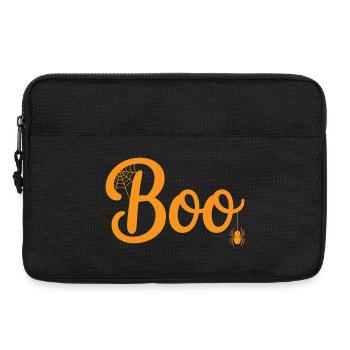 Boo Cobweb Orange Halloween - Laptop bag 13" - black - Front
