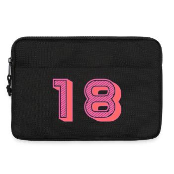 18. 18 ANS. 18e ANNIVERSAIRE. ANNIVERSAIRE 18 ANS. - Sacoche pour ordinateur portable 13 pouces - noir - Devant