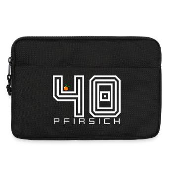 Pfirsich 40 Shirt Lustiger Geburtstag Spruch - Laptoptasche 13" - Schwarz - Vorne