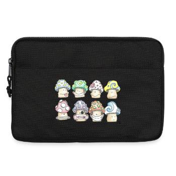 Mischievous Pastel Mushrooms - Laptop bag 13" - black - Front