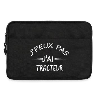 J'peux pas j'ai tracteur - Je peux pas j'ai tracte - Sacoche pour ordinateur portable 13 pouces - noir - Devant