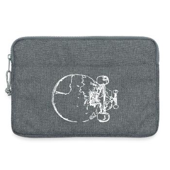 Skateboard Skizze - Laptoptasche 13" - Grau meliert - Vorne