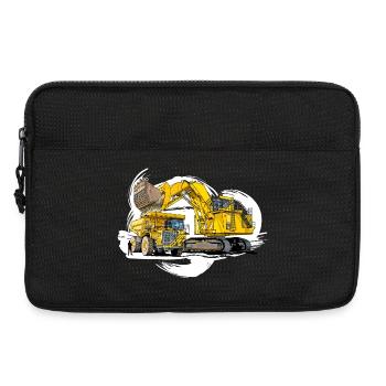 Mega Maschinen auf der Baustelle - Laptoptasche 13" - Schwarz - Vorne