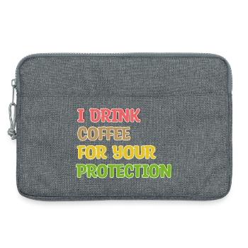 Coffee Drinking Statement Coffee Drinker Humorous - Laptop bag 13" - heather grey - Front