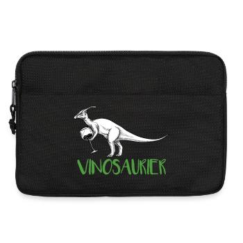 Vinosaurier – lustiges Weinmotiv - Laptoptasche 13" - Schwarz - Vorne