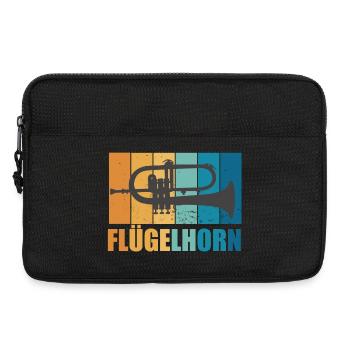 Flügelhorn Vintage Musiker Instrument Geschenk - Laptoptasche 13" - Schwarz - Vorne