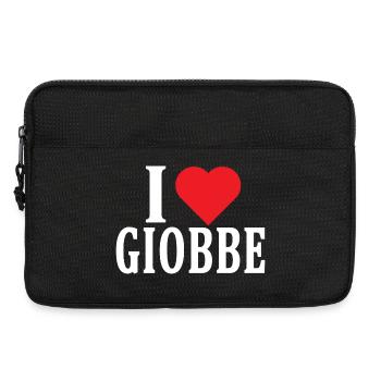 t-shirt J’adore Giobbe idée cadeau t-shirt - Sacoche pour ordinateur portable 13 pouces - noir - Devant