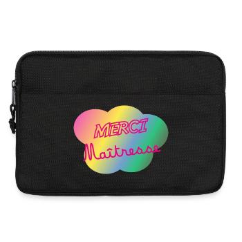 MAÎTRESSE. MAITRE. MERCI. MERCI MAÎTRESSE - Sacoche pour ordinateur portable 13 pouces - noir - Devant