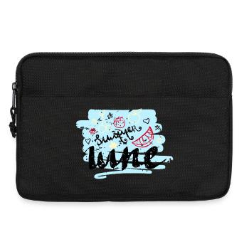 Sommer Scribble Früchte - Laptoptasche 13" - Schwarz - Vorne