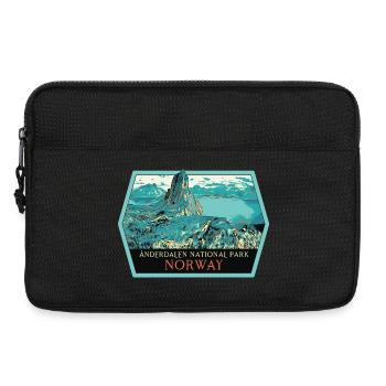 Écusson Paysage Anderdalen : Nature Norvégienne - Sacoche pour ordinateur portable 13 pouces - noir - Devant