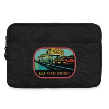 Cologne, The Crane Houses in the port of Rheinau - Laptop bag 13" - black - Front