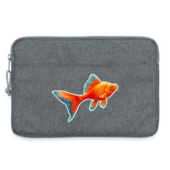 Goldfisch Nr.1 - Laptoptasche 13" - Grau meliert - Vorne