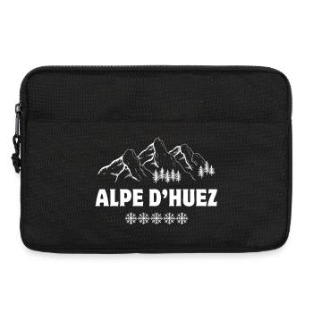 Alpe d'huez, station de ski, domaine skiable - Sacoche pour ordinateur portable 13 pouces - noir - Devant