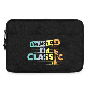 Rétro Musique Classique Dictons Drôles Vintage - Sacoche pour ordinateur portable 13 pouces - noir - Devant