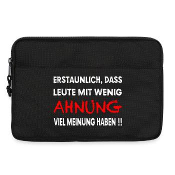 Wenig Ahnung viel Meinung - Laptoptasche 13" - Schwarz - Vorne