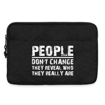 Les gens ne changent pas drôle - Sacoche pour ordinateur portable 13 pouces - noir - Devant