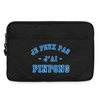 I can't I have pinpong - Laptop bag 13" - black - Front