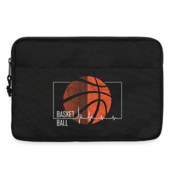 Graphique de battement de cœur de basket-ball - Sacoche pour ordinateur portable 13 pouces - noir - Devant