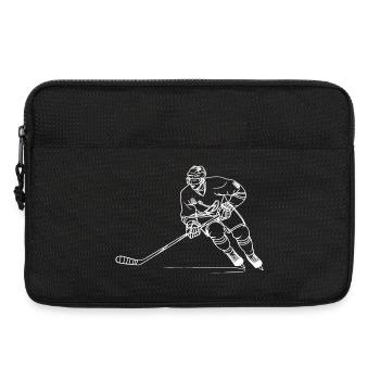 Eishockeyspieler Line Art - Laptoptasche 13" - Schwarz - Vorne