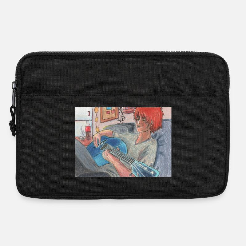 Blaue Gitarre - Laptoptasche 13" - Schwarz