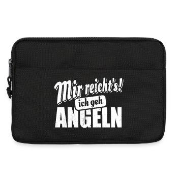 Mir reicht's ich geh angeln - Spruch - Laptoptasche 13" - Schwarz - Vorne