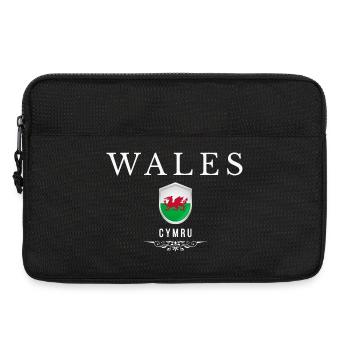 Wales, elegantes, minimalistisches Design - Laptoptasche 13" - Schwarz - Vorne