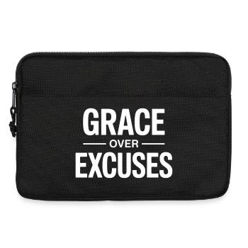 Christian Grace Over Excuses Faith Motivation - Laptop bag 13" - black - Front