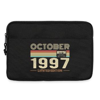 Anniversaire octobre 1997 - Birthday october 1997 - Sacoche pour ordinateur portable 13 pouces - noir - Devant