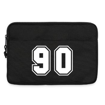 Pavé numérique rétro en noir blanc - Sacoche pour ordinateur portable 13 pouces - noir - Devant