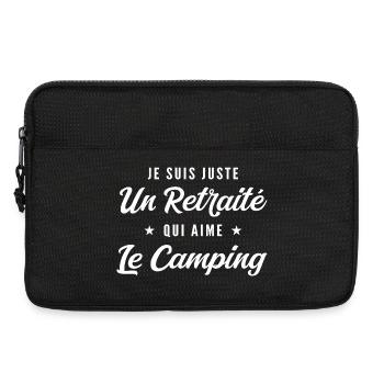 Retraité Passionné de Camping - Sacoche pour ordinateur portable 13 pouces - noir - Devant