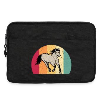 Pferd Motiv Pferdemotiv Retro Vintage Look - Laptoptasche 13" - Schwarz - Vorne