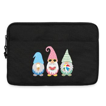Cheerful Garden Gnome Trio Summer Mix - Laptop bag 13" - black - Front