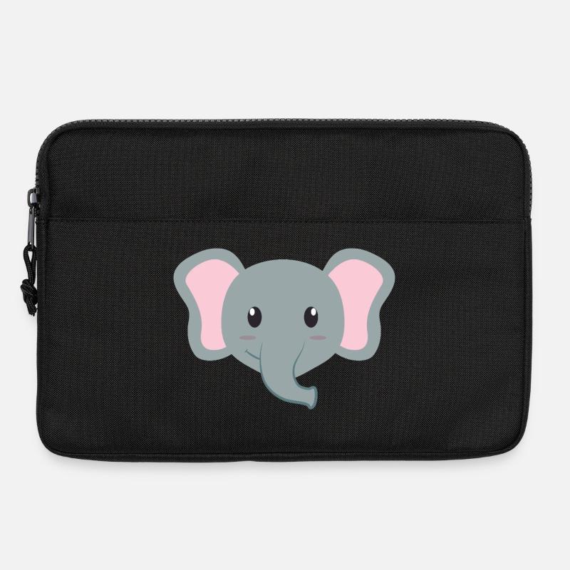 Elefant Cartoon - Laptoptasche 13" - Schwarz