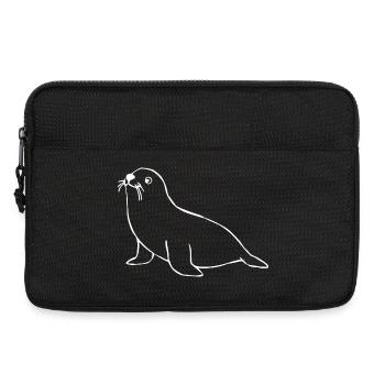 Seehund Robben T-shirt Geschenk Norddeutschland - Laptoptasche 13" - Schwarz - Vorne