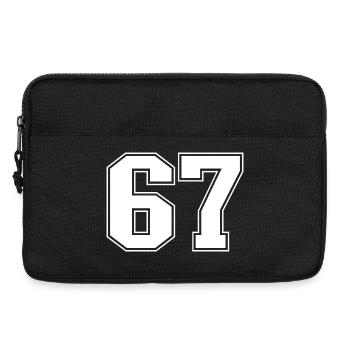 Fun 67 Number 6-7 6 7 Six Seven - Laptop bag 13" - black - Front