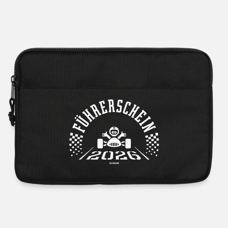 Führerschein 2026 (Fahranfänger / White) - Laptoptasche 13" - Schwarz