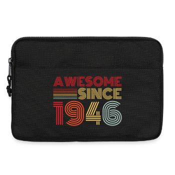 Vintage 1946 Rétro Cadeau D’anniversaire 1946 - Sacoche pour ordinateur portable 13 pouces - noir - Devant