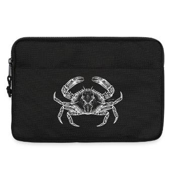 Crab Line Art Emblem - Laptop bag 13" - black - Front