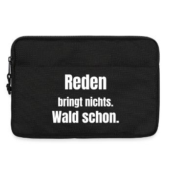 Talking doesn't help, but the forest does - Laptop bag 13" - black - Front