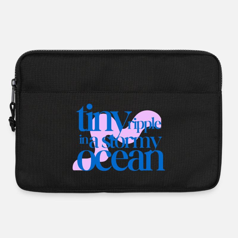 Tiny ripple in a stormy ocean (rosè background) - Laptoptasche 13" - Schwarz