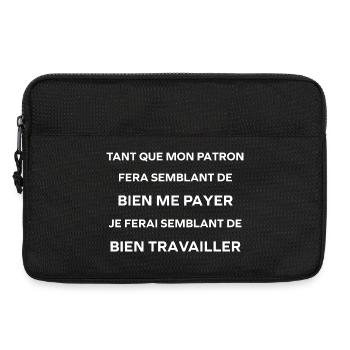 Humour anti-patronisme au travail - Laptop bag 13" - black - Front