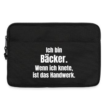 Bäcker: Knettechnik als Handwerk - Laptoptasche 13" - Schwarz - Vorne